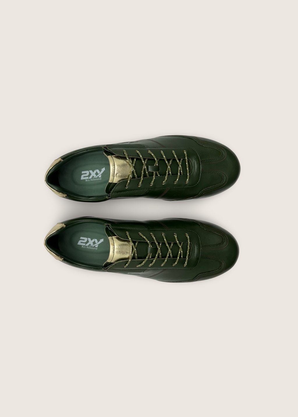 水 Men's MIZU in deep green argentinian lapacho leather and rubber sole
