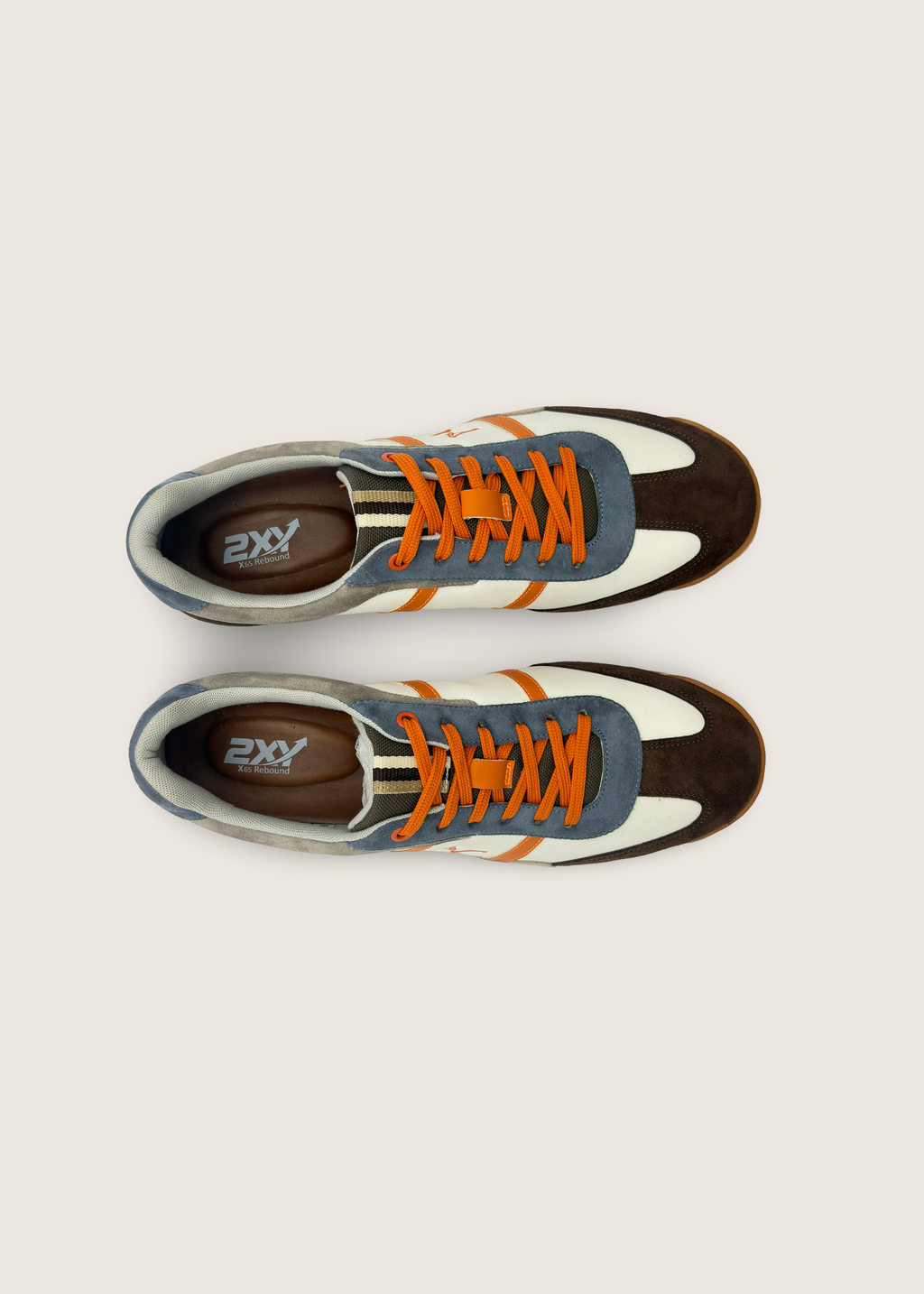 色 Men's IRO in clay leather suede with creamy white microfiber and leather insole